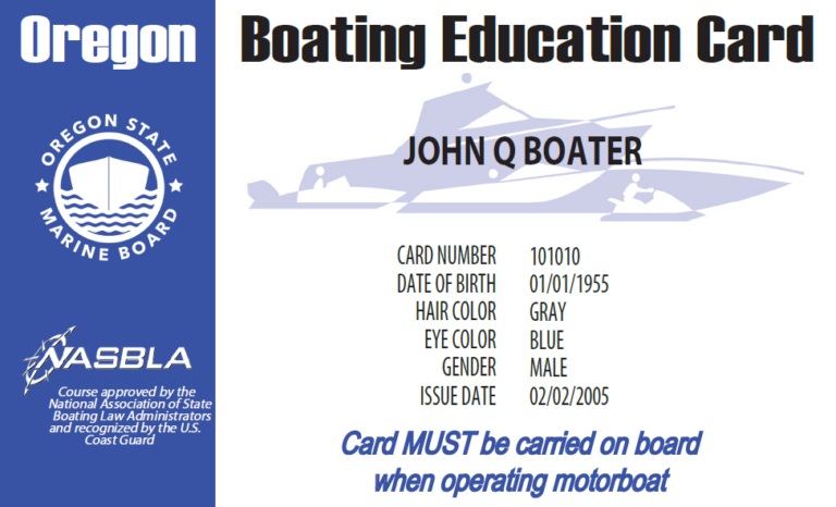 Oregon Boating License