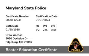 Maryland boating license