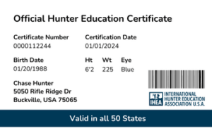 Hunter Education Card