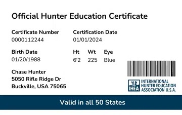 Hunter Education Card
