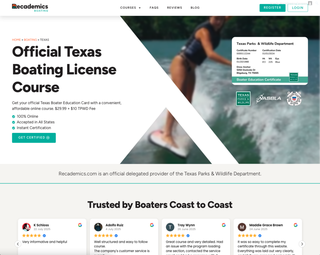 Recademics - Texas Landing Page