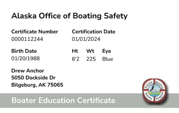 Alaska Boater Safety Card