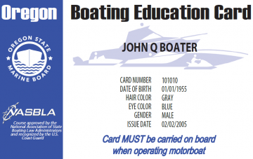 Oregon Boating License