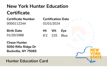 NYS Hunter Education Card