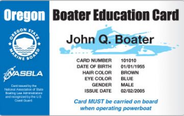 Oregon Boater Education Card Oregon Boater Education Card