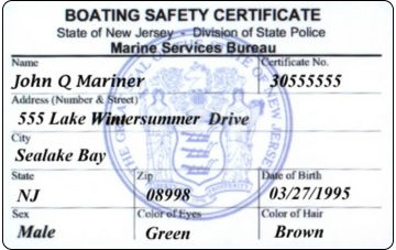 New Jersey Boating License