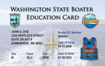 Washington Boater Education Card